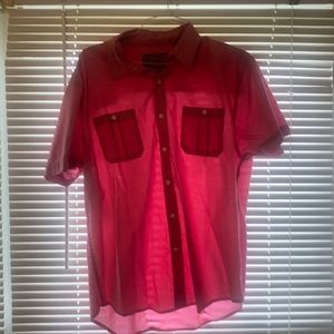 Bruno Salmon Short Sleeve Button Down